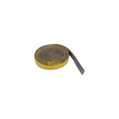Joint d'étanchéité haute température 2m x 15mm x 3mm – Corde en fibre de verre résistante jusqu'à 550 °C – Ruban adhésif double face- (1/5)