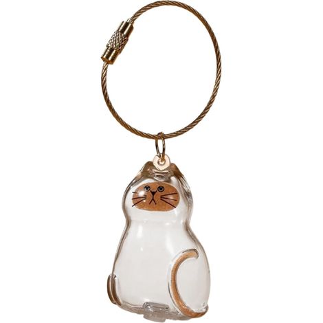 Boîte De Rangement Pour Poils De Chat - Capsule Transparente En Forme D'Œuf Torsadé - Accessoire À Accrocher Sur Porte-Clés Ou Sac - 10 cm (1/2)