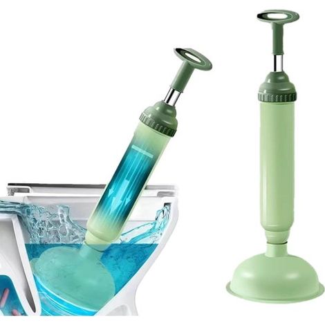 Nettoyant WC, déboucheur de canalisations 2025, nettoyeur WC haute pression, déboucheur de canalisations à air comprimé, outils de plomberie pour canalisations de salle de bain bouchées (1/5)