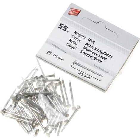 Rail d'étanchéité accessoires clous acier argent L 25mm (Par 20) (1/3)