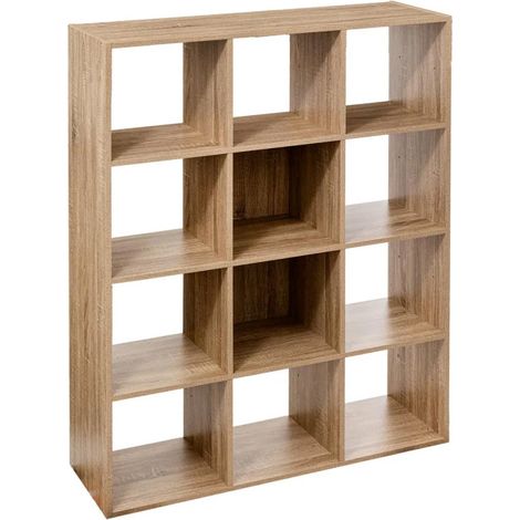 5Five Simply Smart – Étagère 12 cases rectangulaire 135cm – Panneaux de particules – Couleur naturel – À monter soi-même