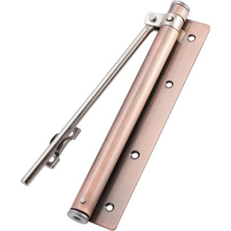 Kit d'ouvre-portes automatiques Ferme-portes en acier inoxydable Ferme-portes domestiques simples avec ressorts réglables et ferme-portes légers à amortissement automatique pour accessoires de portail (1/5)