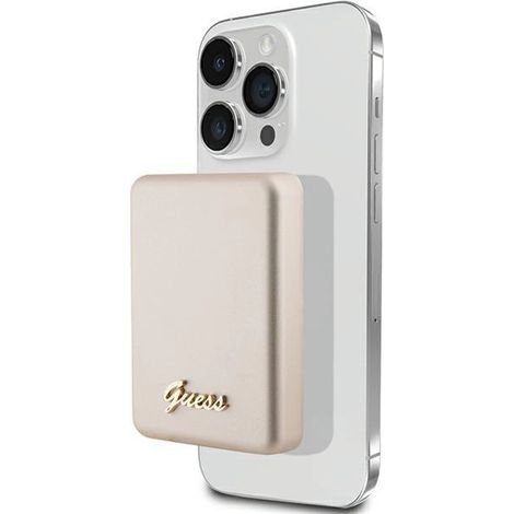 Guess Induktive Powerbank 5WGUPBM3ALGSGD 3000mAh Gold MagSafe Metall-Schriftzug-Logo (1/5)