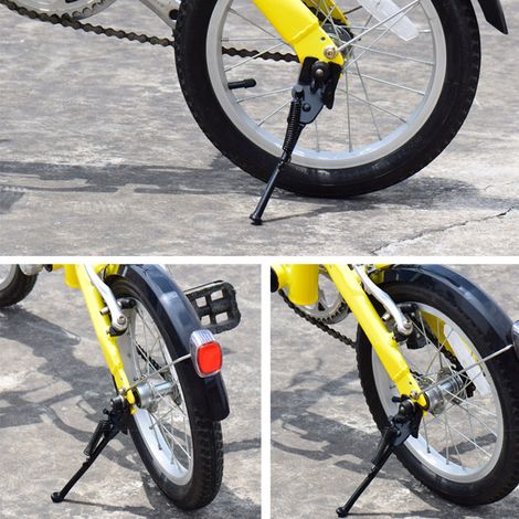 Béquille latérale pour vélo enfant, support de stationnement pour vélo enfant, repose-pied (16 pouces)