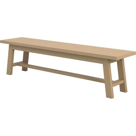 Drift Bench - Wood Variant/Oak Veneer - L40 x W180 x H45 cm - Latte - Full Assembly Required