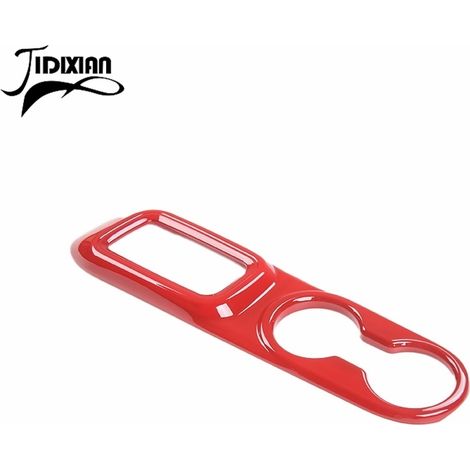 (rouge) Autocollant décoratif pour porte-gobelet avant de panneau de vitesse en ABS, compatible avec Jeep Wrangler JK 2011-2017. Accessoires auto. (1/5)