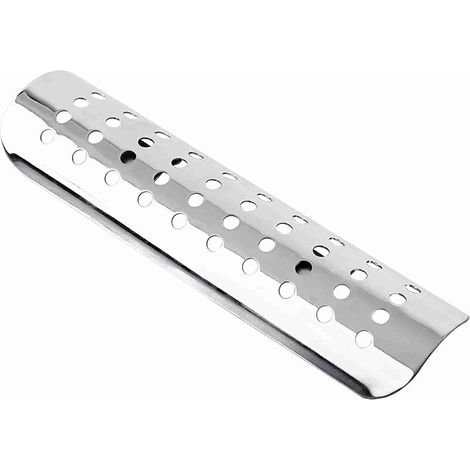Bouclier Thermique D'échappement Couvercle de Silencieux Tuyau D'échappement Style de Trou de Protection Modèle Droit Acier Métallique Résistant aux Hautes Températures S'adapte (SILVER) (1/4)