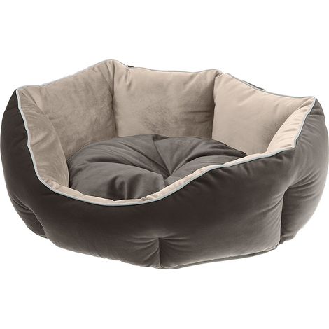 Ferplast QUEEN Divan en tissu doux pour chiens et chats. Différents couleurs et tailles.. Variante 45 - Misure: 44 x 40 x h 16 cm - Gris