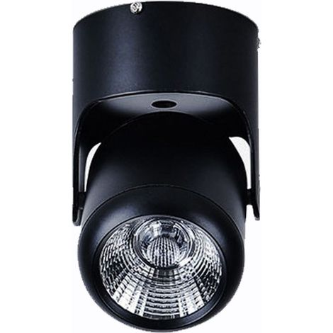 Black Indoor Spotlight, White LED Ceiling Spotlight Adjustable Ceiling Spotlight (Warm White Light) (1/5)