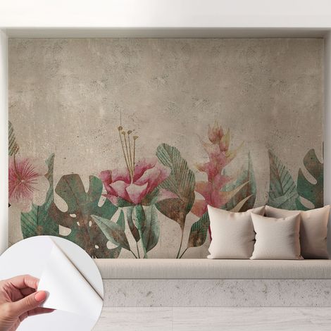 Carta da parati adesiva - lavabile - decorazione murale - per cucina - pellicola decorativa Flora delicata 208x146 cm (1/5)