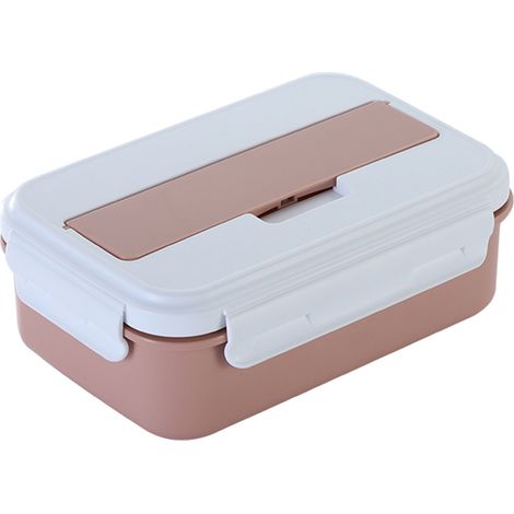 Wiederverwendbare Bento-Box mit 3 Fächern für Kinder und Erwachsene, inklusive Besteck. (1/5)