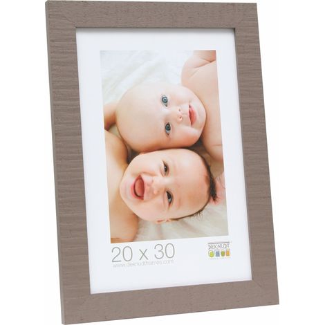 Cadre Photo Bois Brut Taupe 40 x 60 cm (1/3)