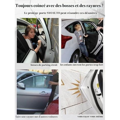 Protection de Bord de portière de Voiture Noire 10 m sans Colle en Caoutchouc en Forme de U pour la Plupart des Voitures (1/3)