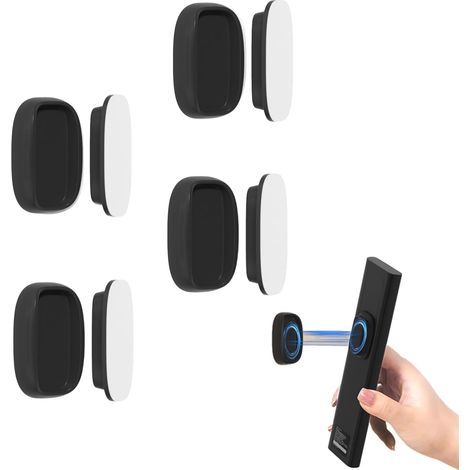 Mise à Niveau Supports Magnétiques Puissants pour Télécommande, 4 Pièces Support Telecommande Mural, Climatiseur Mural Telecommande, Convient à Tous Les Types d'Appareils Ménagers