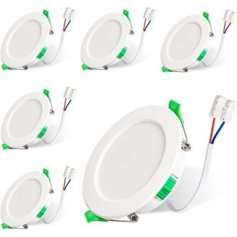 Recessed LED spotlight 7W Ceiling lighting 230V, set of 6, IP44, 3000/4000/6500K, hole Φ67-75mm Household (bathroom/kitchen/living room) (1/4)
