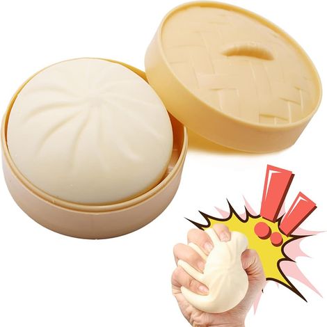 Stressball zum Drücken, Stressabbauball, 1 Stück Brötchen-Quetschball, Sen