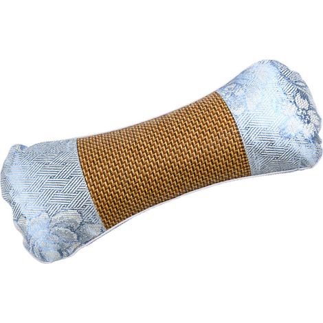 Oreiller cervical en forme d'os, en résine d'absinthe, pour un sommeil réparateur. Idéal pour la maison. Bleu. (1/4)