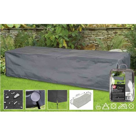 Housse de Protection Deluxe 200x75x45cm pour Transat en Polyester 420D, Imperméable et Résistante aux UV