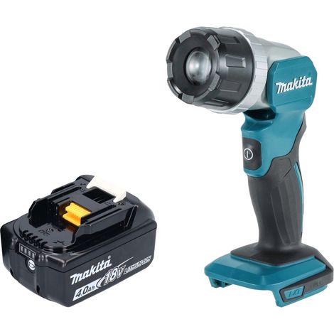 Makita DML 808 M1 Lampada portatile a batteria 14,4 / 18 V 190 lm LED + 1x batteria ricaricabile 4,0 Ah - senza caricabatterie