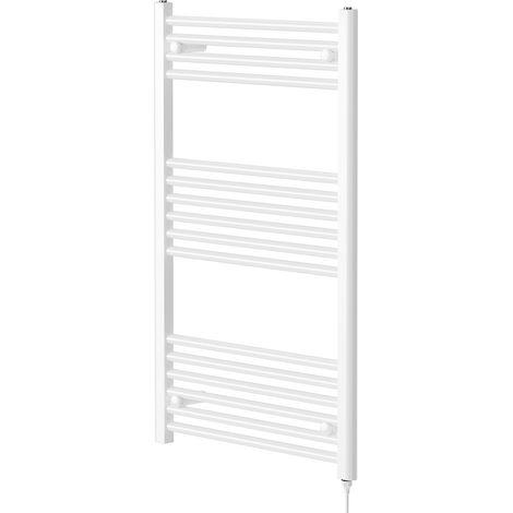 Pizarro White 1000mm x 600mm Straight Electric Heated Towel Rail (1/5)