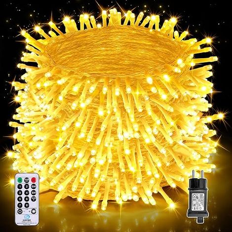 Outdoor Fairy Lights, 80 m 800 LEDs Indoor and Outdoor Waterproof IP44, 8 Modes with Remote Control for Christmas, Bedroom, Christmas Tree Decoration (Warm White) (1/5)