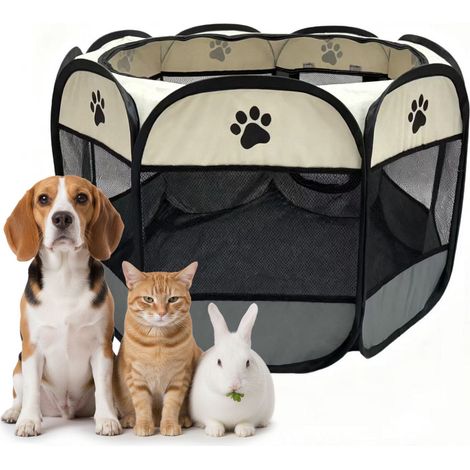 Parque infantil plegable para mascotas, resistente a la intemperie, para interiores y exteriores