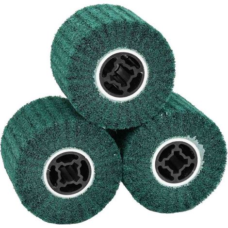 Rodillos de Lijado 3 pcs Verde 12 x 12 x 10 cm fibra sintética