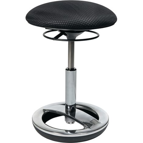 Hocker mit Standfußring Polster schwarz Sitzhöhenverstellung 440-570 mm TOPSTAR (1/5)