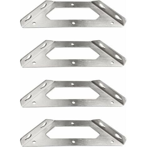 LaBlanc – Wandmontierte Wandregalhalterung, robuste Metall-Regalhalterung, robuste Edelstahl-Metallhalterung, dreieckiges Regal für Regal, Küche, Büro, Regalhalterung, 4 Stück