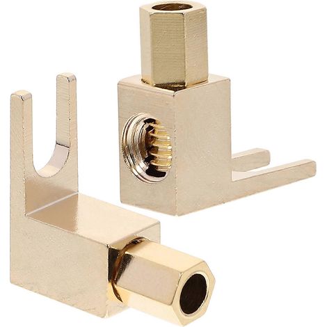 connecteurs de haut-parleurs à angle droit (fiches bananes), connecteurs audio en forme de L à 90 degrés-2x2x0.8cm (1/3)
