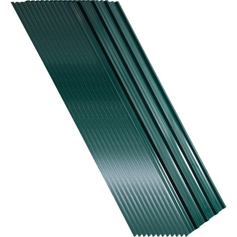 TolleTour Lot de 36 tôles trapézoïdales en acier, 115 x 45 cm, épaisseur 0,25 mm, vert, jusqu’à 18 m² (1/5)