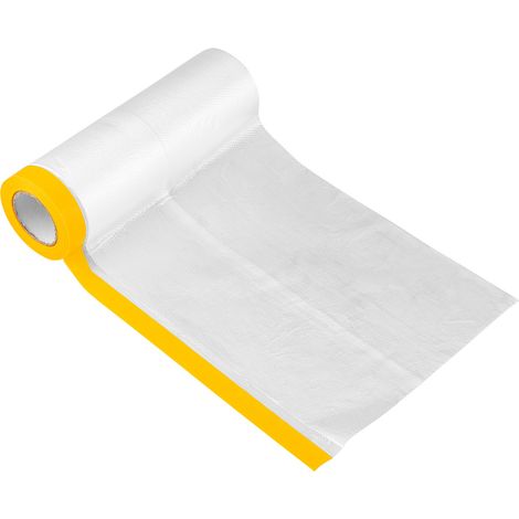 Pellicola per pittura da 1,5 m x 15 m con nastro adesivo largo 1,5 cm (1/5)