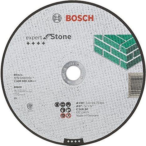 Mola da taglio diritta per pietra 230 x 3 mm grana 80 in carburo di silicio e fibra bosch 2608600326 (1/3)