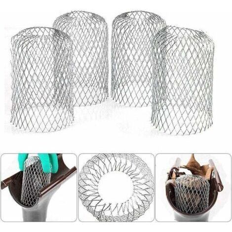 Lot de 4 grilles de filtre en aluminium pour gouttière Protection de gouttière pour gouttière Protection de tuyau de descente (1/5)