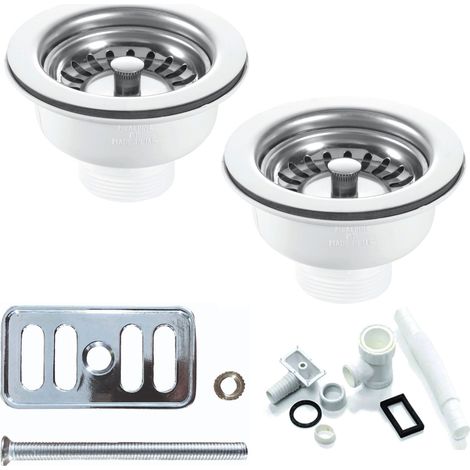 RAK Kitchen Sink Waste and Overflow Pack For 2 Waste Sink