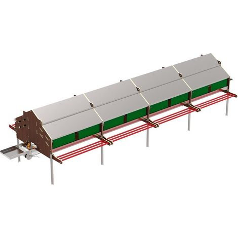 Estensione per nido semiautomatico, 12 galline, 124x179x133 cm