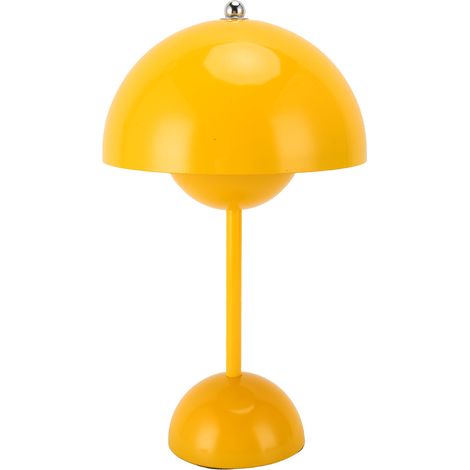 Lampe de table vintage LED sans fil rechargeable, lampe de chevet jaune pour la maison ou la chambre. (1/5)