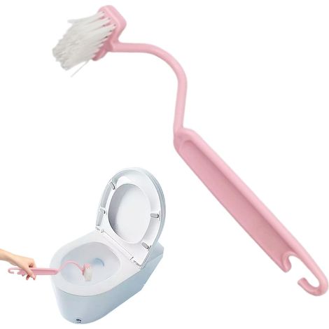 shaped toilet brush bristle scrubber for kitchens and