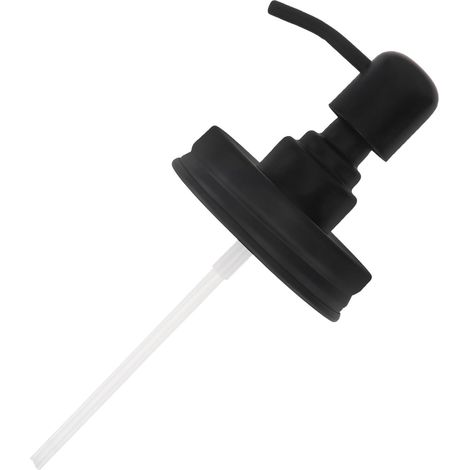 1pièce Distributeur Savon Liquide Pompe de Rechange Plastique Noir Tête Ergonomique pour Salle de Bain Mason Jar (1/5)