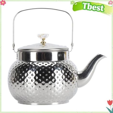 Tbest bouilloire à thé sur la cuisinière Théière en acier inoxydable avec filtre amovible, bouilloire table cafetiere Pointillé 2L (1/5)
