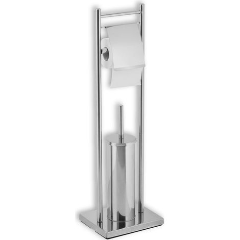 19.60.22 Piantana Portacarta & Scopino "Bridge" Misure Cm 22x18x76h (in fase di montaggio NON USARE AVVITATORE) (1/2)
