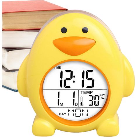 Réveil numérique mignon avec affichage de la température  Horloge de bureau pour chambre d'enfant, idéale pour les gros dormeurs et les adultes (1/5)