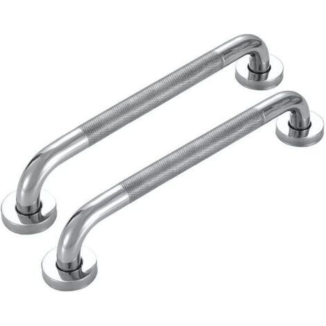 2 Pcs Barre Appui pour Salle de Bain 50cm Barre de Maintien Antidérapant Poignée de Douche en Inox pour Baignoire Toilette Escalier (1/4)