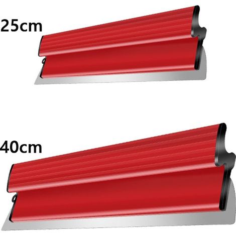 Couteau à enduire 2pcs 25cm et 40cm – Lame flexible en acier inoxydable – Pour lissage béton et murs – Compatible avec poignées longues (1/5)