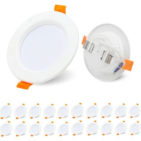 Jopassy 20 pezzi Faretti LED da incasso a soffitto 5W bianco freddo 220V 400lm IP20 angolo fisso per bagni e aree umide (1/5)