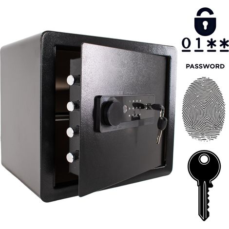 Biometrischer Fingerabdruck-Heimtresor 36x40x30 cm Schwarz (1/5)