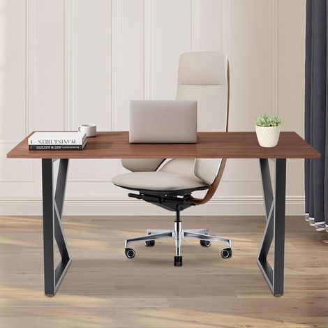 Pieds de table en fer forgé type K, 2 pieds de meubles en métal de style industriel moderne, noir, peut supporter 200kg
