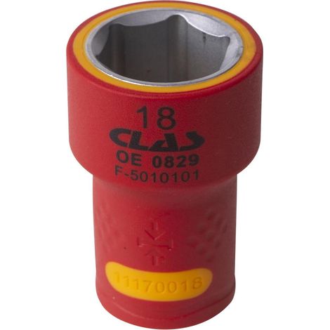 Douille isolée 3/8" 18mm - OE 0829 - CLAS Equipements