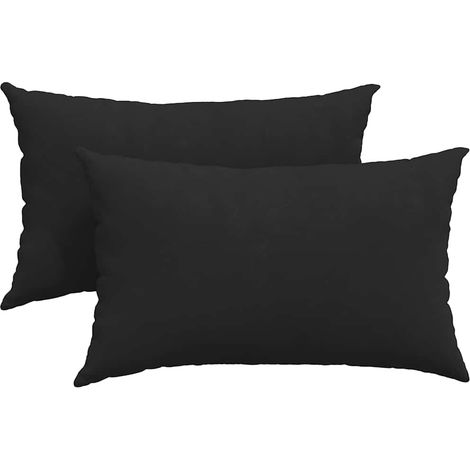 Maison Exclusive - Coussins de canapé 2 pcs Noir 50 x 30 cm tissu
