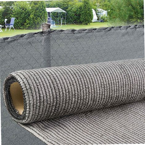 Brise vue gris 1 x 5 m – Densité 150 g/m² – Opacité 80% – Protection contre les intempéries – Tenax